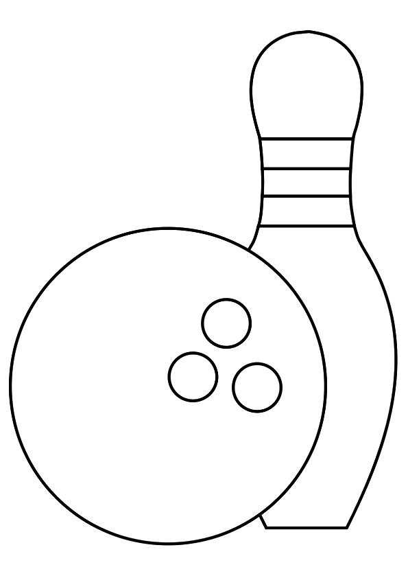 Plansa de colorat cu Bowling 8 39